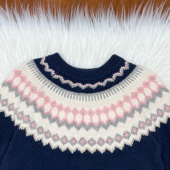 J. Crew Crewcuts - Girls' Classic Fair Isle Sweater - Navy - Picture 4 of 7